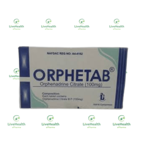 Orphetab Tablet X 100(Orphenadrine 100mg)