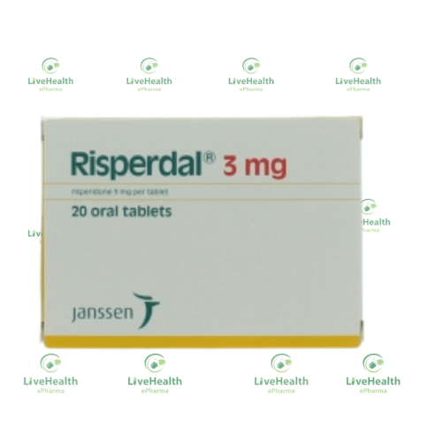 Risperdal Risperidone 3mg X 20 Tablets