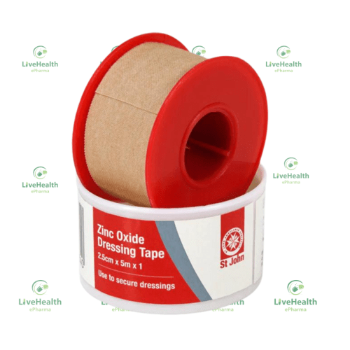 Plaster Zinc Oxide 1" 2.5cm X 5m