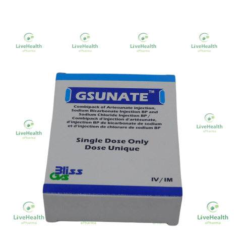 GSUNATE INJECTION 60mg (artesunate 60mg + sodium bicarbonate 5.0% w/v + saline soln 0.9%w/v)